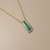 Graduating Emerald Diamond Pendant Necklace