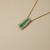 Graduating Emerald Diamond Pendant Necklace