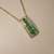 Graduating Emerald Diamond Pendant Necklace