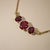 Lab Created Oval Ruby & Diamond Necklace