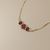 Lab Created Oval Ruby & Diamond Necklace
