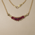 Lab Created Marquise Ruby Necklace