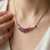 Lab Created Marquise Ruby Necklace