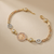 Religious gold bracelet 14kt yellow gold gift presentation