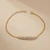 F colour VS diamond bar bracelet 14kt yellow gold profile