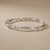 Modern white gold bar-link bracelet 14kt white gold side profile