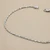 Thin rope bracelet 1.30mm 14kt white gold front view