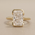 Half-Bezel Radiant Cut Diamond Engagement Ring With Hidden Diamonds 2.78tcw