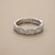 Baguette & Round Diamond Band 0.91tcw White Gold