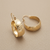 Satin Finish Gold Hoops 10mm 3.90g