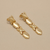 Matte Finish Gold Dangling Earrings 5.45g