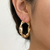 Greek Key Gold Hoop Earrings 3.90g