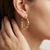 Greek Key Gold Hoop Earrings 3.90g