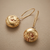 10g 18kt yellow gold vintage earrings lifestyle shot