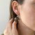 Brown topaz drop earrings 14kt yellow gold close-up