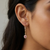 Natural pink quartz with cz accents in 14kt yellow gold close-up