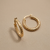 Dimensional Gold Hoop Earrings 3.75mm 2g