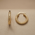 Dimensional Gold Hoop Earrings 3.75mm 2g