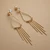 Open Pear Shaped Dangling Gold Earrings 4.40g