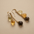 Multi-gem drop earrings 14kt yellow gold side profile