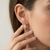 1ct natural diamond hoop earrings 14kt two-tone gold close-up