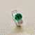 Natural 2.50ct oval emerald and 0.72ct diamond ring in 18kt white gold front view