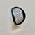 Chic Black Enamel Diamond Ring with 1.00 Total Carat Weight in White Gold