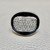 Treasured & Co. Bold Black Enamel & Diamond 1.00tcw Ring in 14kt White Gold