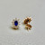 Elegant Marquise Sapphire Diamond Halo Studs in 14kt gold - Treasured & Co.