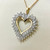 Luxury 14kt Yellow Gold Diamond Heart Necklace with Round Cut Stones by Treasured & Co.