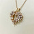 Gleaming Round Cut Natural Diamond Heart Necklace from Treasured & Co.