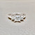 14kt Gold Princess Cut Diamond Ring Celebrating Love with a Three Stone Design.