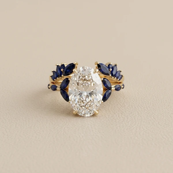 Engagement ring &mdash; flat front view