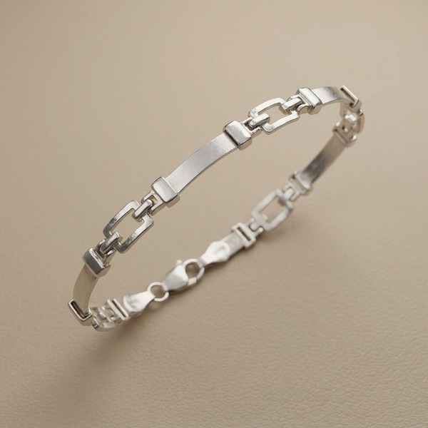 Bar-Link White Gold Bracelet 14kt