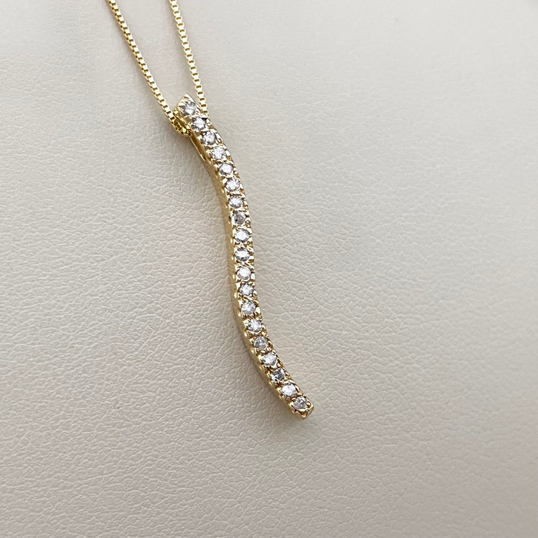 Diamond Drop Pendant Necklace 0.24tcw