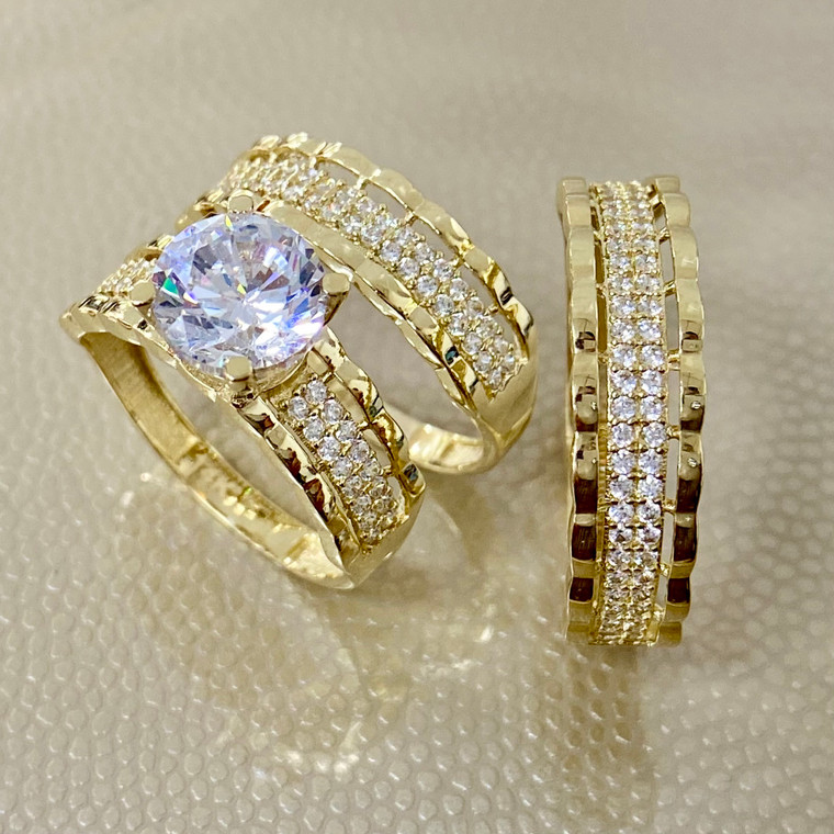 Engagement Ring Set 3.86tcw