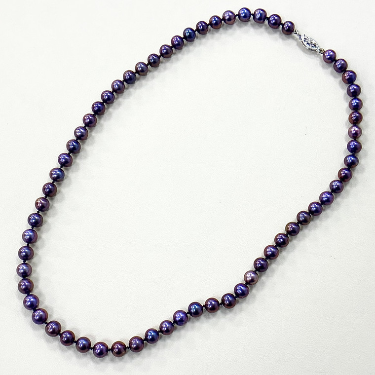 Black Freshwater Culture Pearl Necklace 6.50mm