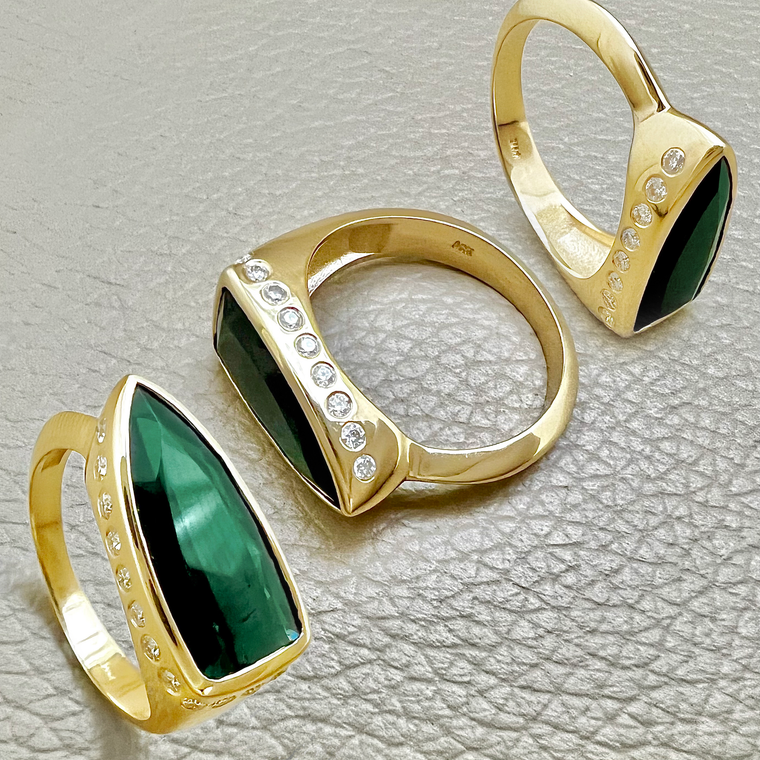 Luxury 3.92 tcw Green Tourmaline Ring by Treasured & Co