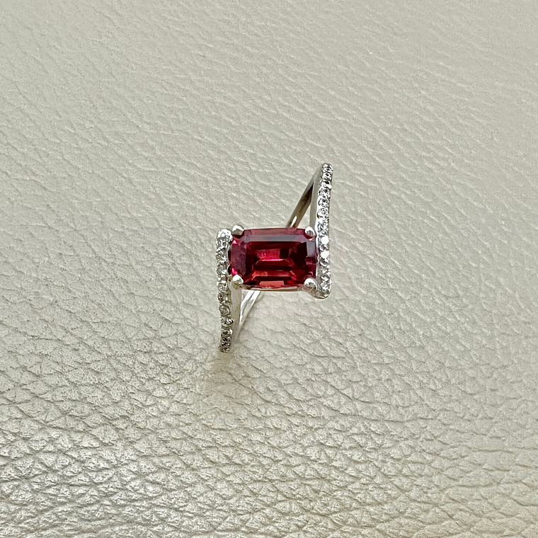 Tourmaline Diamond Ring 1.28tcw