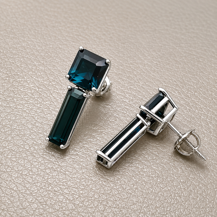 Bi-Color Tourmaline Earrings 5.40tcw