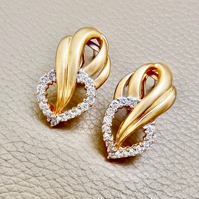 Luxury Diamond Heart Earrings by Treasured & Co