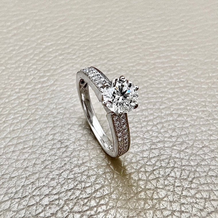 1.30tcw diamond engagement ring — front view