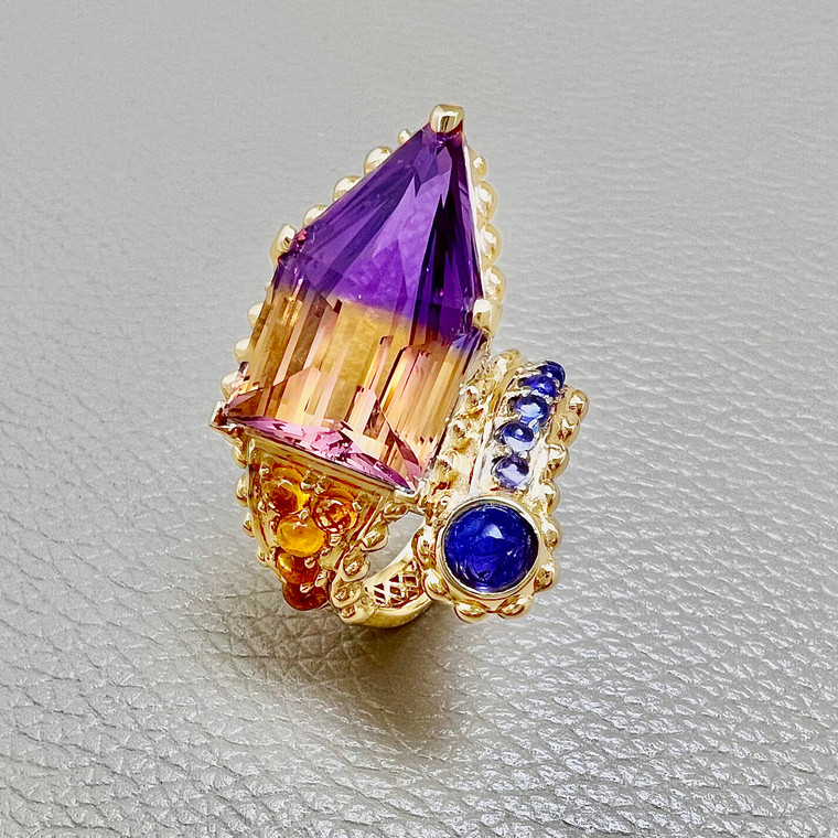 Ametrine cocktail ring