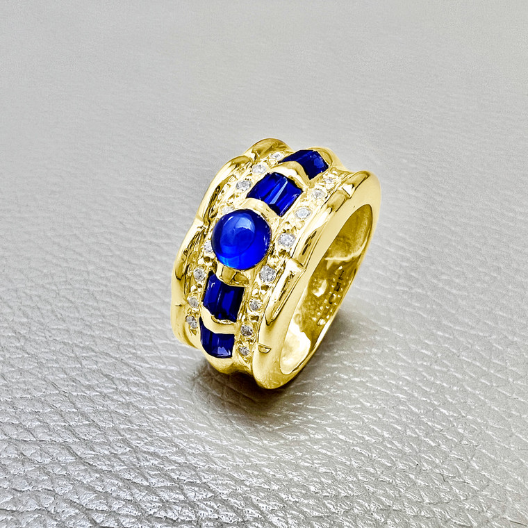 Luxury Cabochon Sapphire Ring Treasured & Co