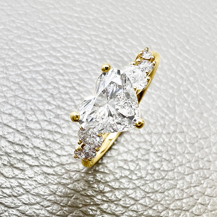 Luxury Heart Diamond Engagement Ring