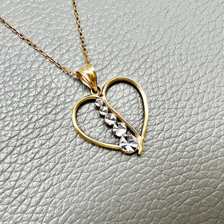 Gold Heart Pendant 1.00g