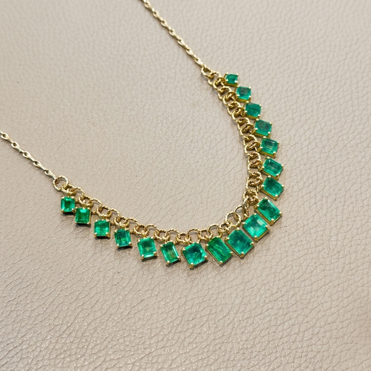 One Of A Kind Emerald Necklace 10.46tcw