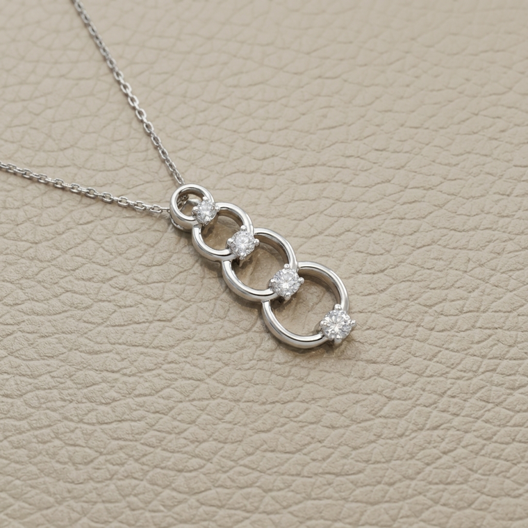 Diamond Necklace White Gold 0.25tcw