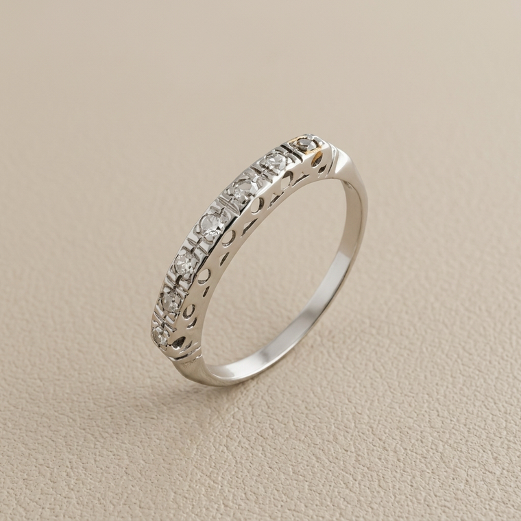 Diamond Band White Gold 0.32tcw