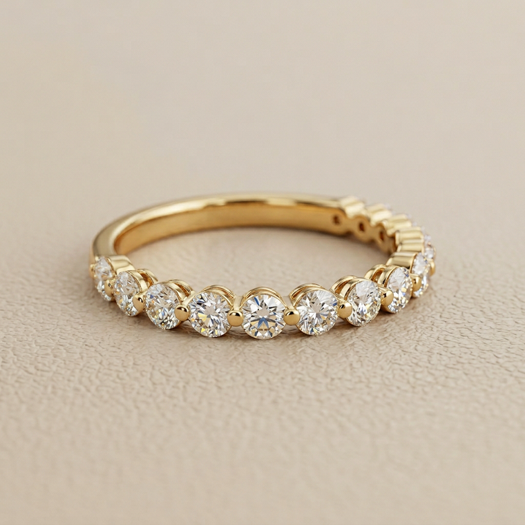 Shared-Prong Diamond Band 0.50ct 2.25mm